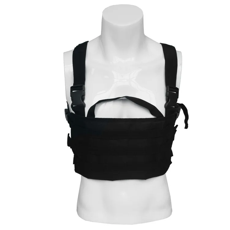 

Molle Outdoor Hunting Tactical Vest Cs Accessories Adjustable Tactical Chest Backpack Camo Black