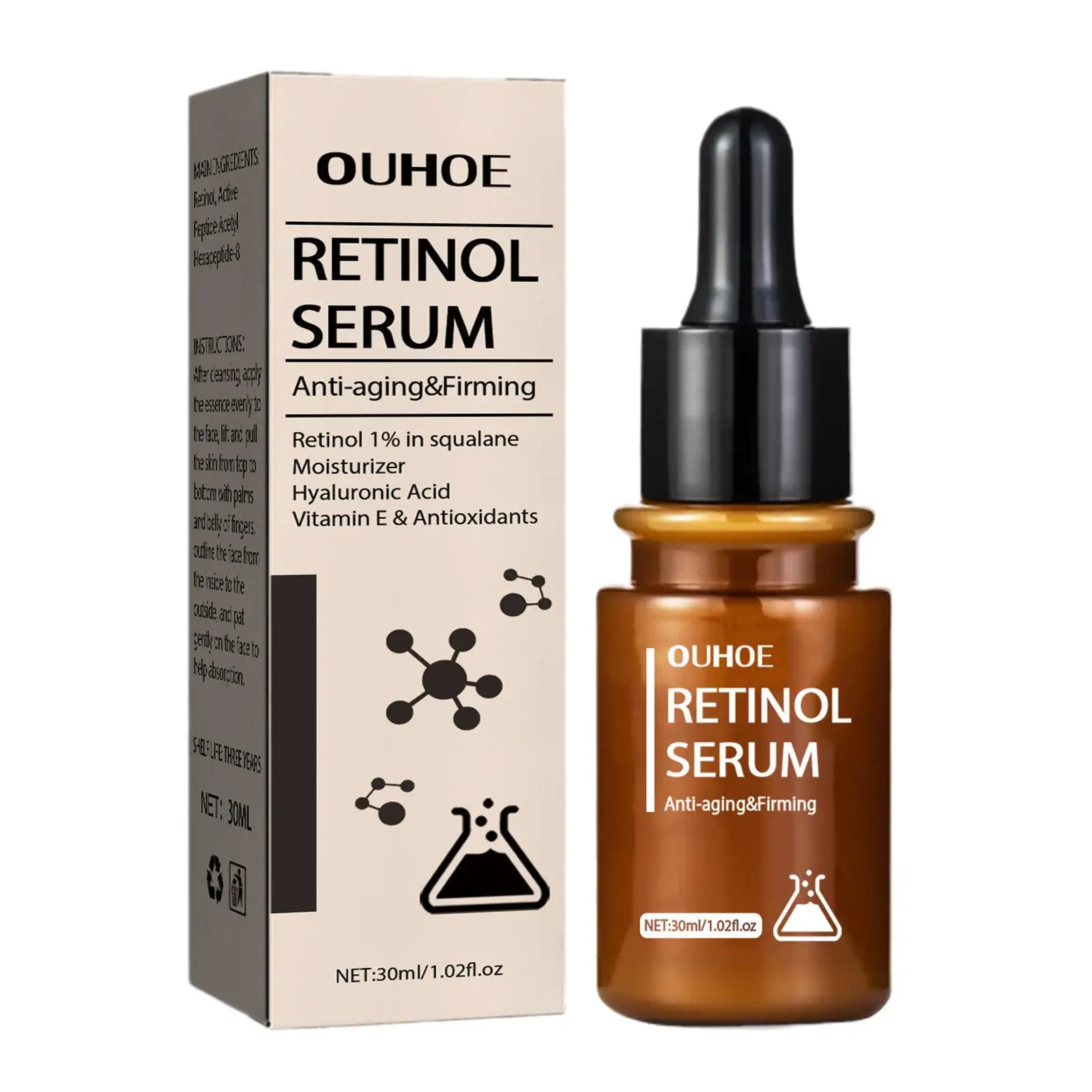 

Retinol Wrinkles Removal Face Serum Lift Firming Anti-Aging Fade Fine Lines Skin Care Facial Essence Moisturizing Beauty Health