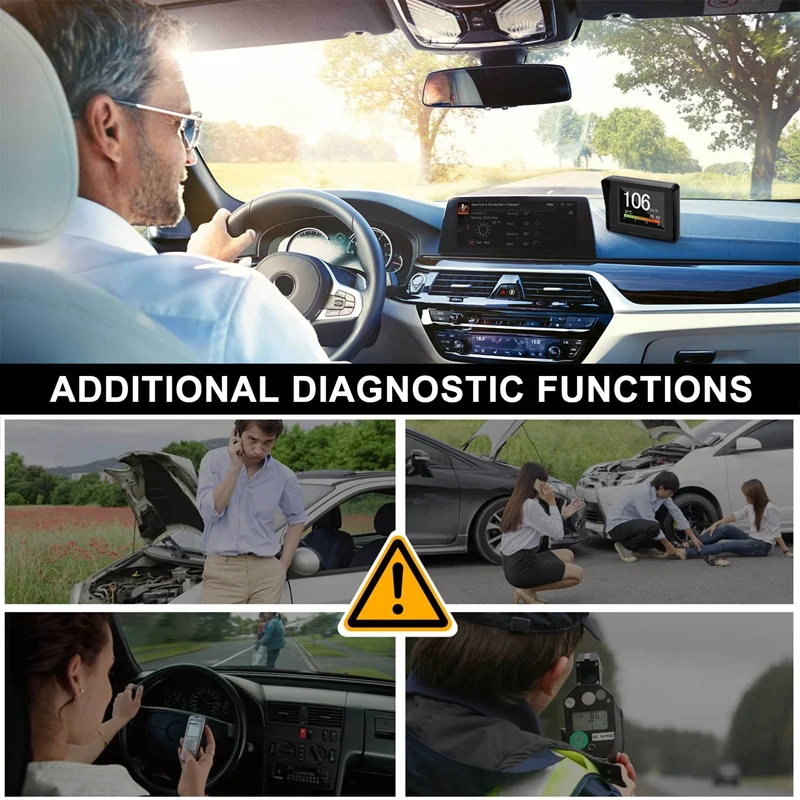 For Car A203 OBD2 On-Board Computer Digital Trip Display Speed Fuel Consumption Gauge Scanner