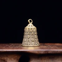 brass handicraft die casting scripture bell car button wind bell tibetan bronze bell creative gift home decoration pendant