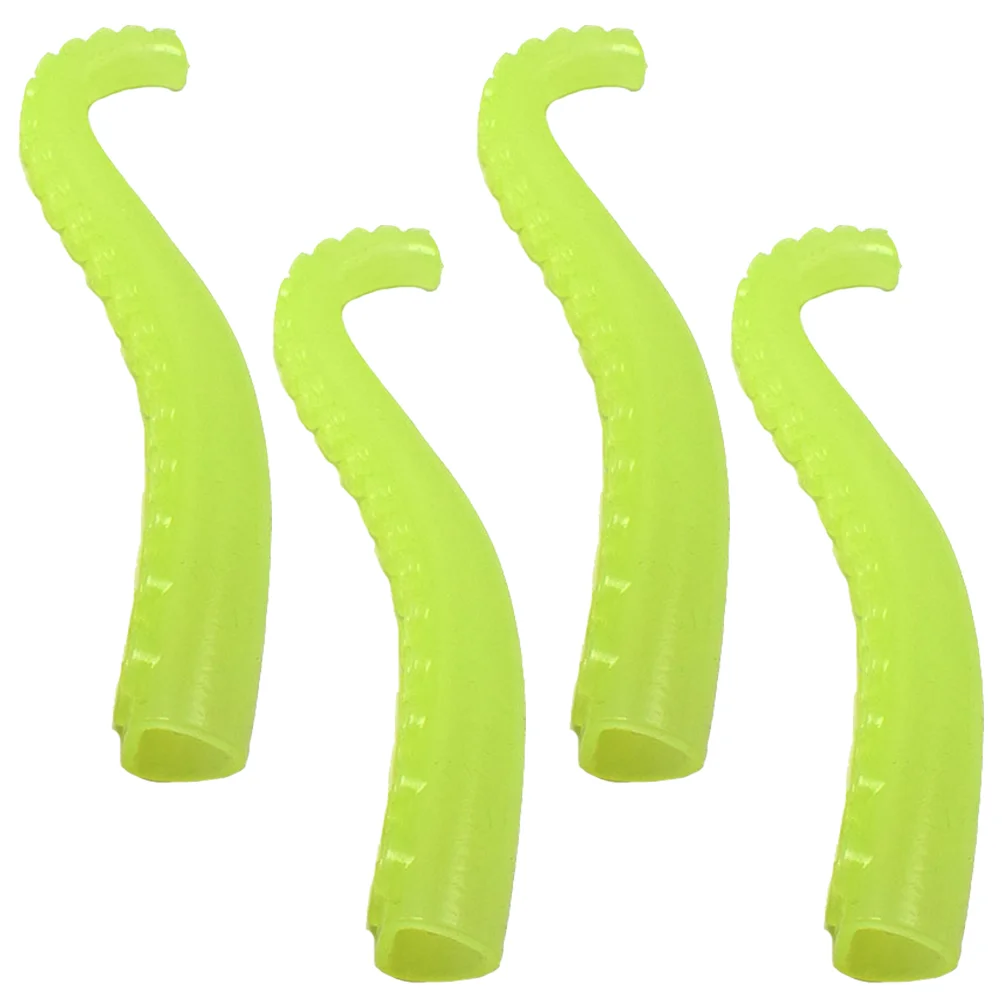 

4pcs Octopus Antenna Finger Puppet Luminous Prank Finger (Light Green)