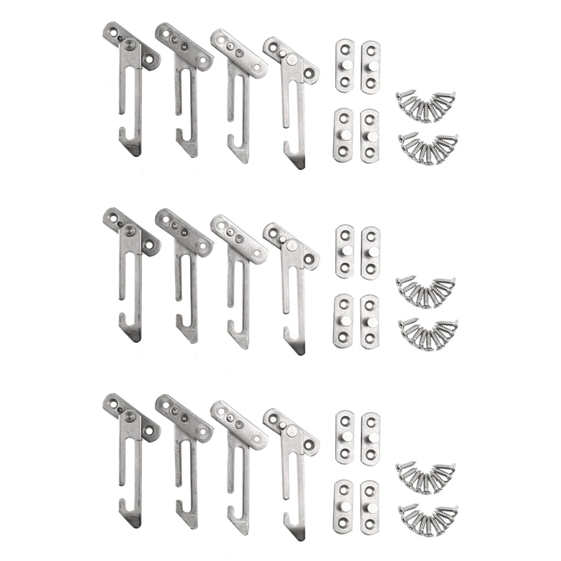 

12 Pack Window Restrictor Locks Window Restrictor Hook Stainless Steel Child Lock Restrictor With Screws