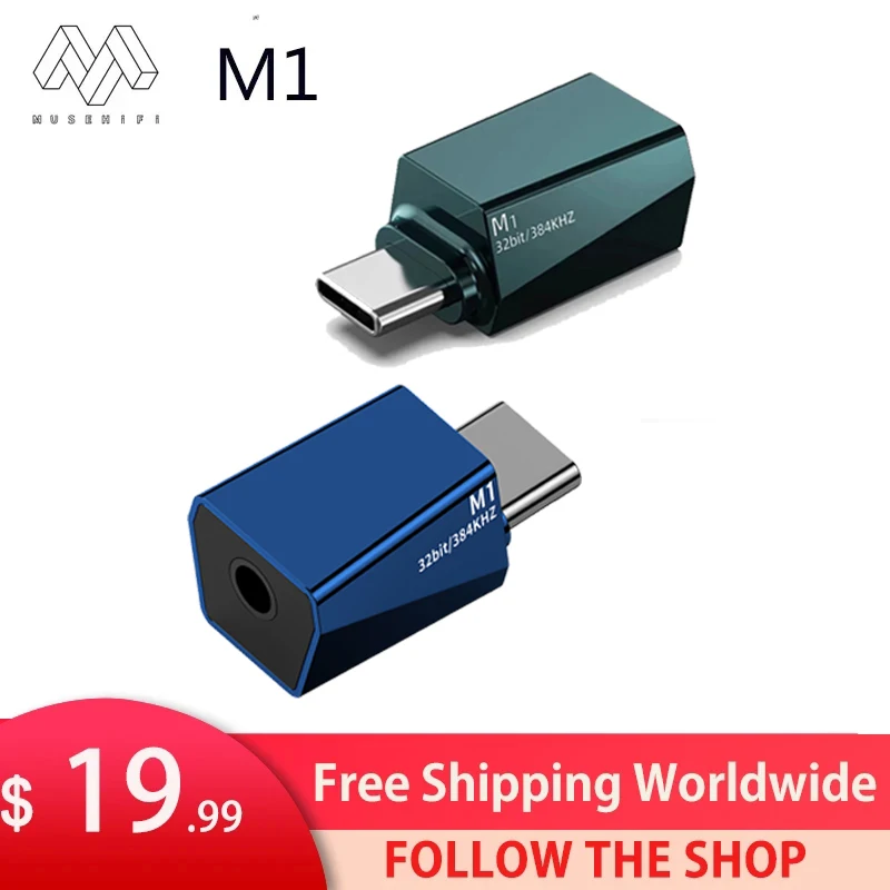 MUSEHIFI M1 Type-C to 3.5mm Decoding Amp/DAC 384kHz/32bit  Audio Adapter Chip apply to 7HZ Timeless Dioko S12  ATOM2