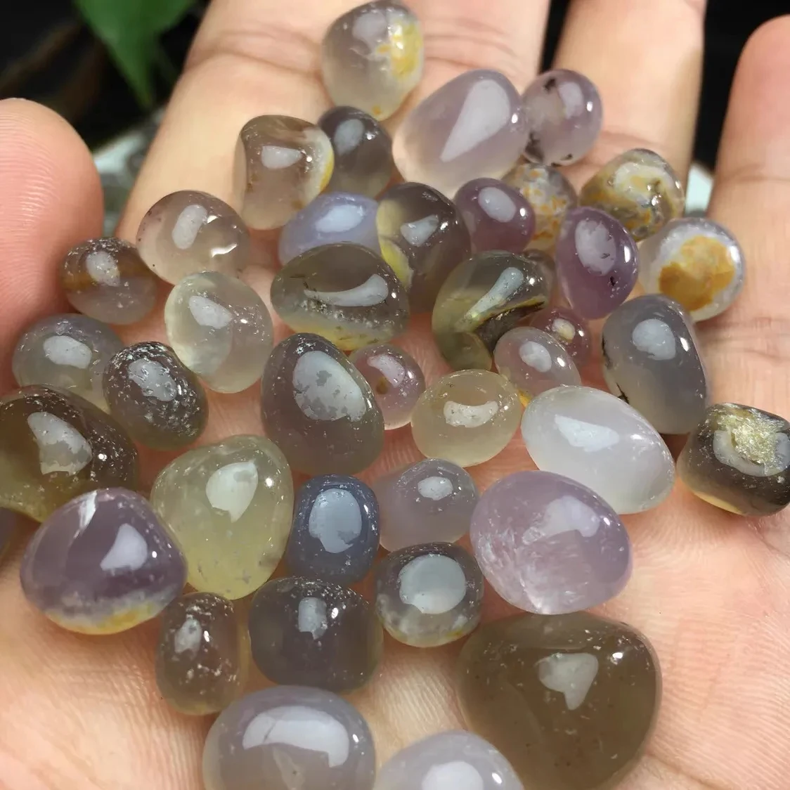 500G Natural Color Agate Original Chalcedony Big Stone Polishing Seed Fish Tank Flower Pot Carving DIY Decorate Ornaments