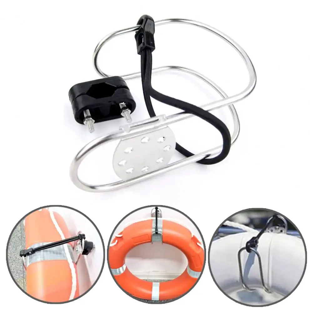 

Marine Lifebuoy Holder Antioxidant Polished Plastic Mount Electroplating Secure Stainless Steel Life Ring Bracket Boat Parts