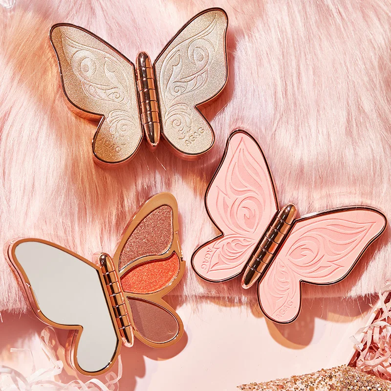 

2022 New 6 Colors Eyeshadow Palette Butterfly Eye Shadow Lucky Koi Pearl Sequins Glitter Matte Makeup Plate Glitter Eyeshadow
