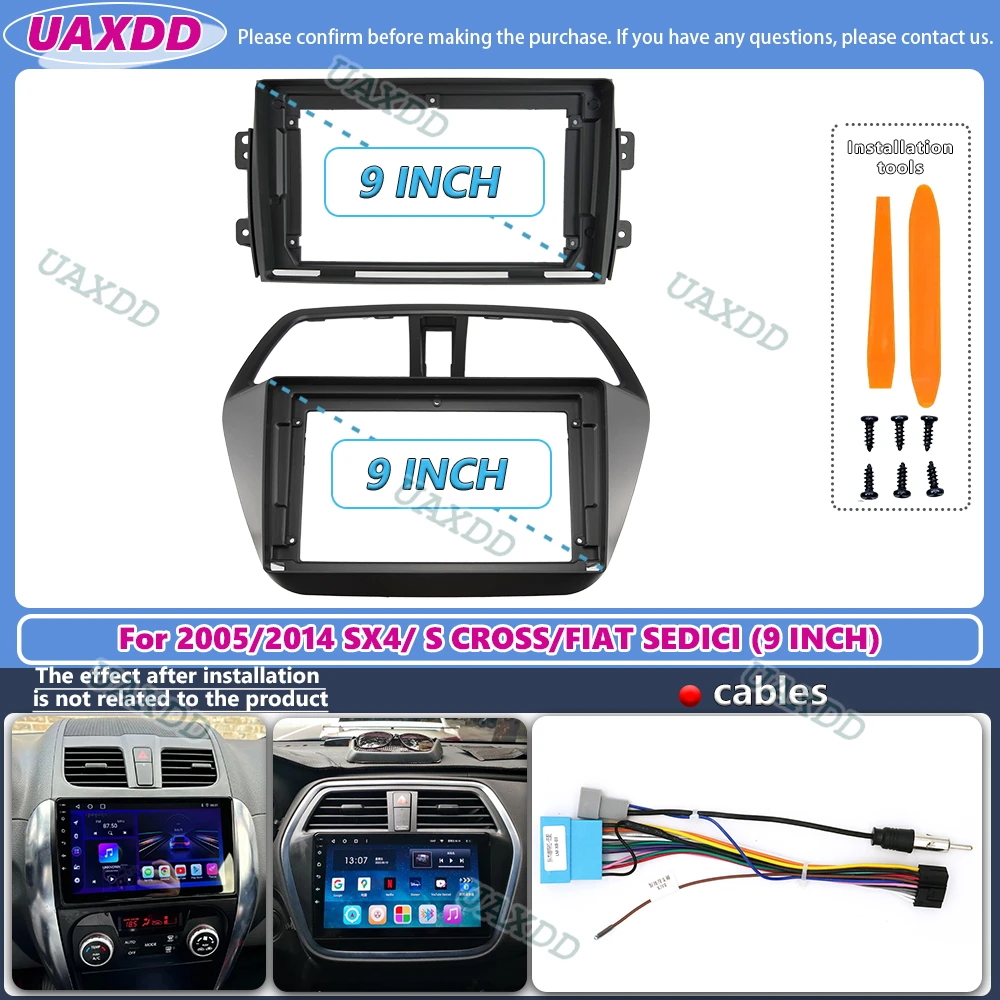 9-дюймовый автомобильный радиоприемник для Suzuki sx4 s cross Fiat sedici 2006-2013, android стерео рама панель fascia, аудиоплеер, экранный кабель, жгут проводов (art.: 3920c96fd8aec) - 3920c96fd8aec