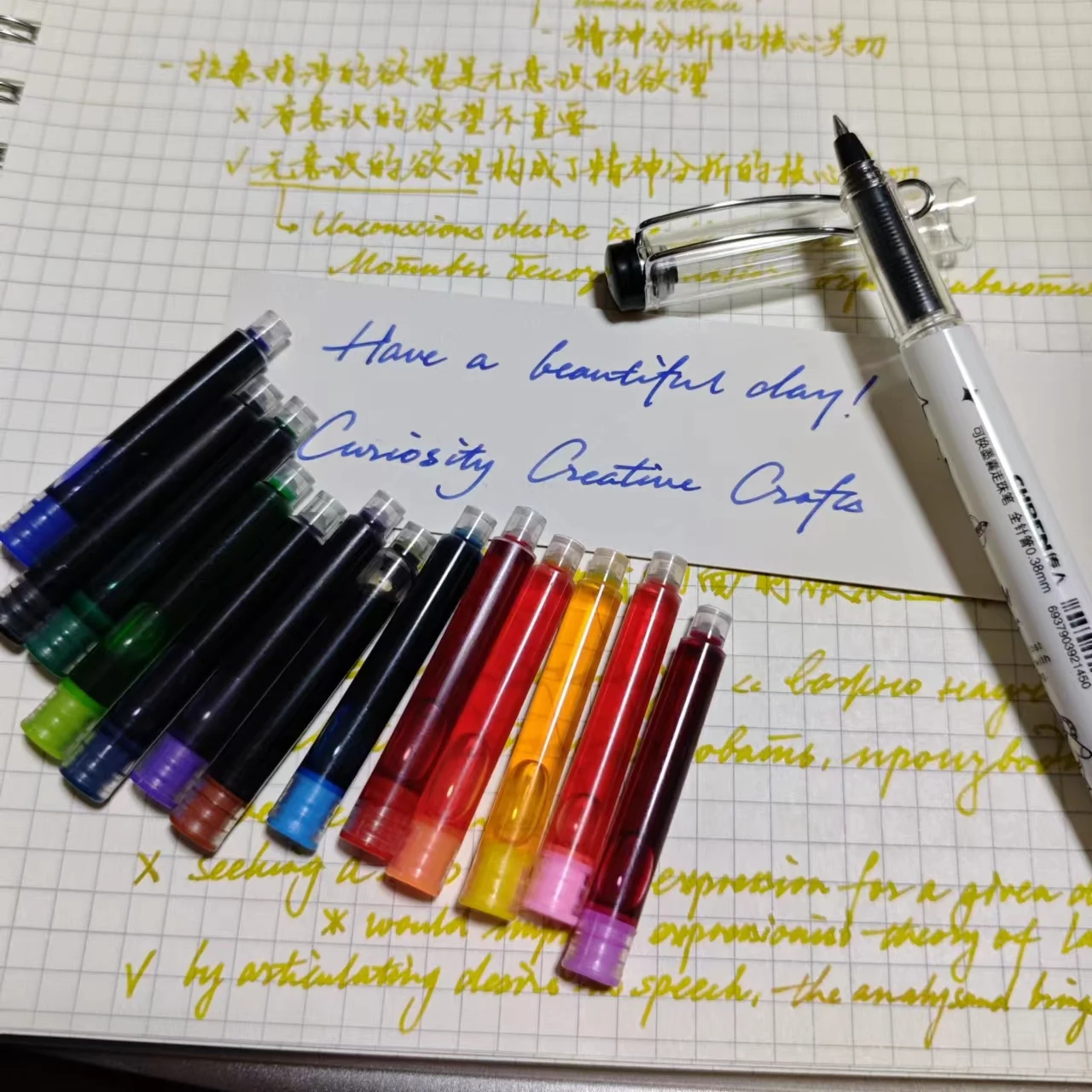 Ручка-роллер, которая использует перьевую ручку 3,4, картриджи с ...