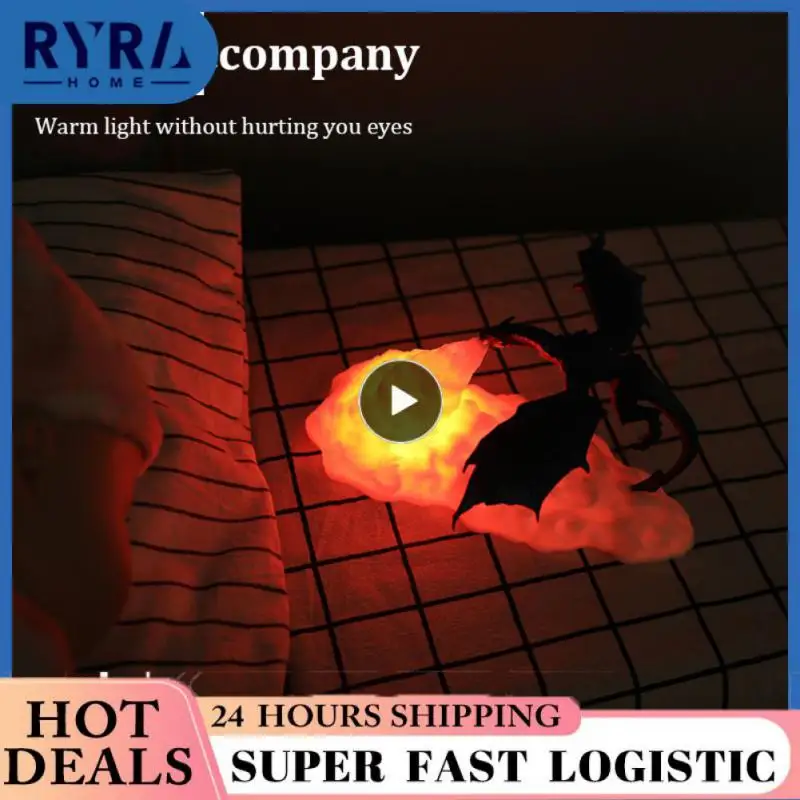 

With Usb Rechargeable 3d Printed Dragon Stand Light Dragon Night Light Table Lamp Desk Lamp Baby Room Decoration Creative Gift