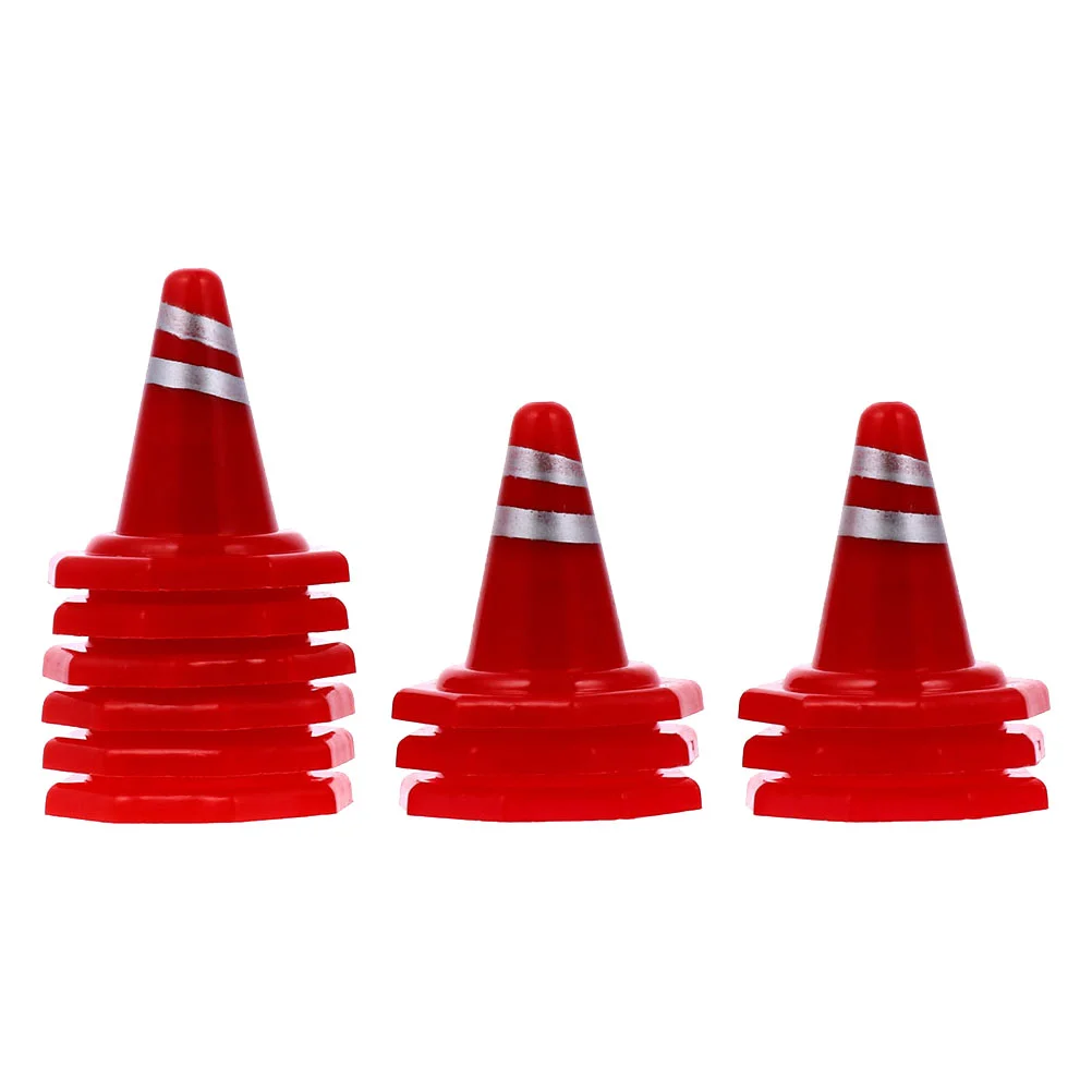 

12 Pcs Sandbox Barricades Plastic Mini Road Cone Kids Toys Parking Table Decor Roadblock Sign DIY Child