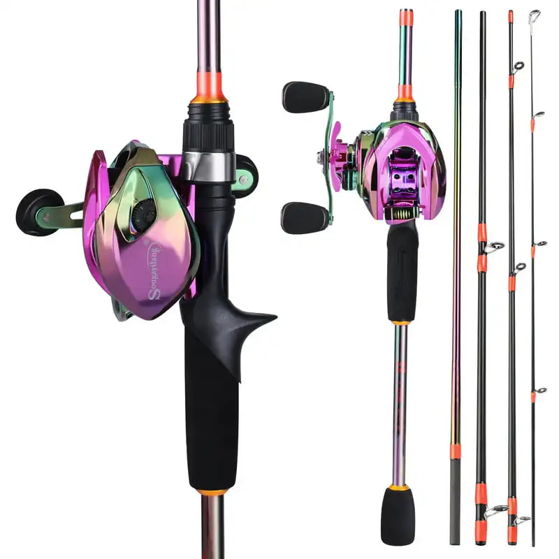 

Fishing Rod Multicolor Baitcasting Reel Fishing Kit