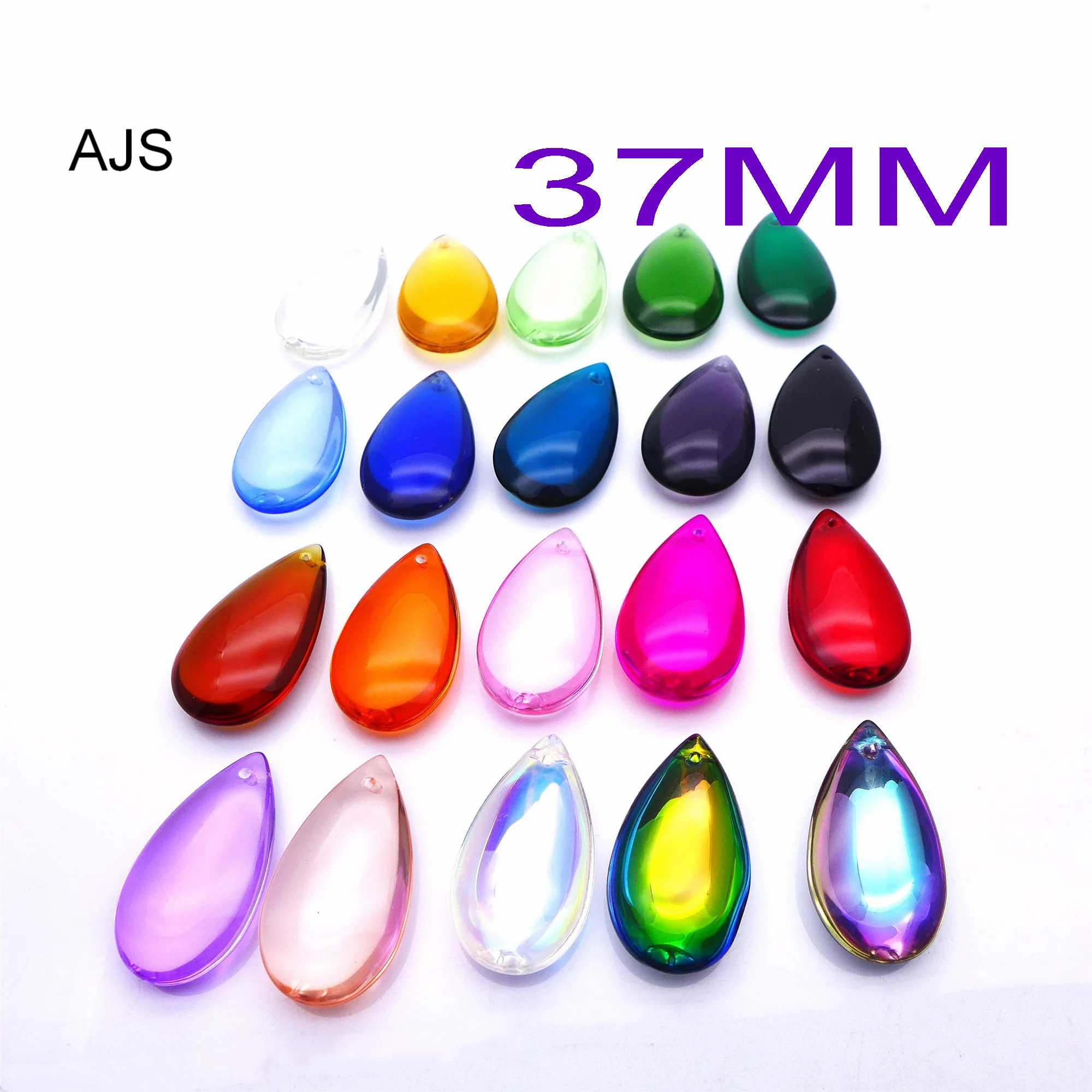 10 шт., стеклянные подвески для сережек 37 мм
