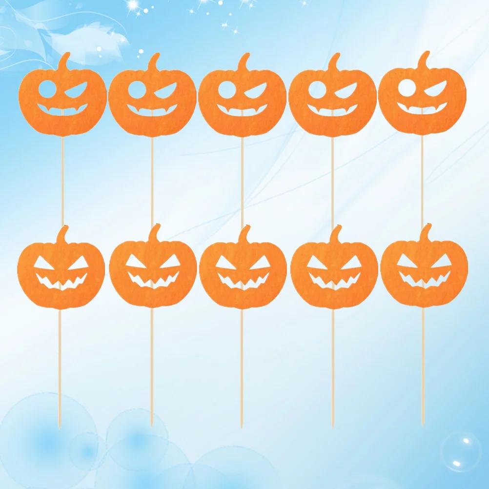 

Pumpkin Creative Cupcake Picks Fruit Picks Dessert Decor Party Supplies