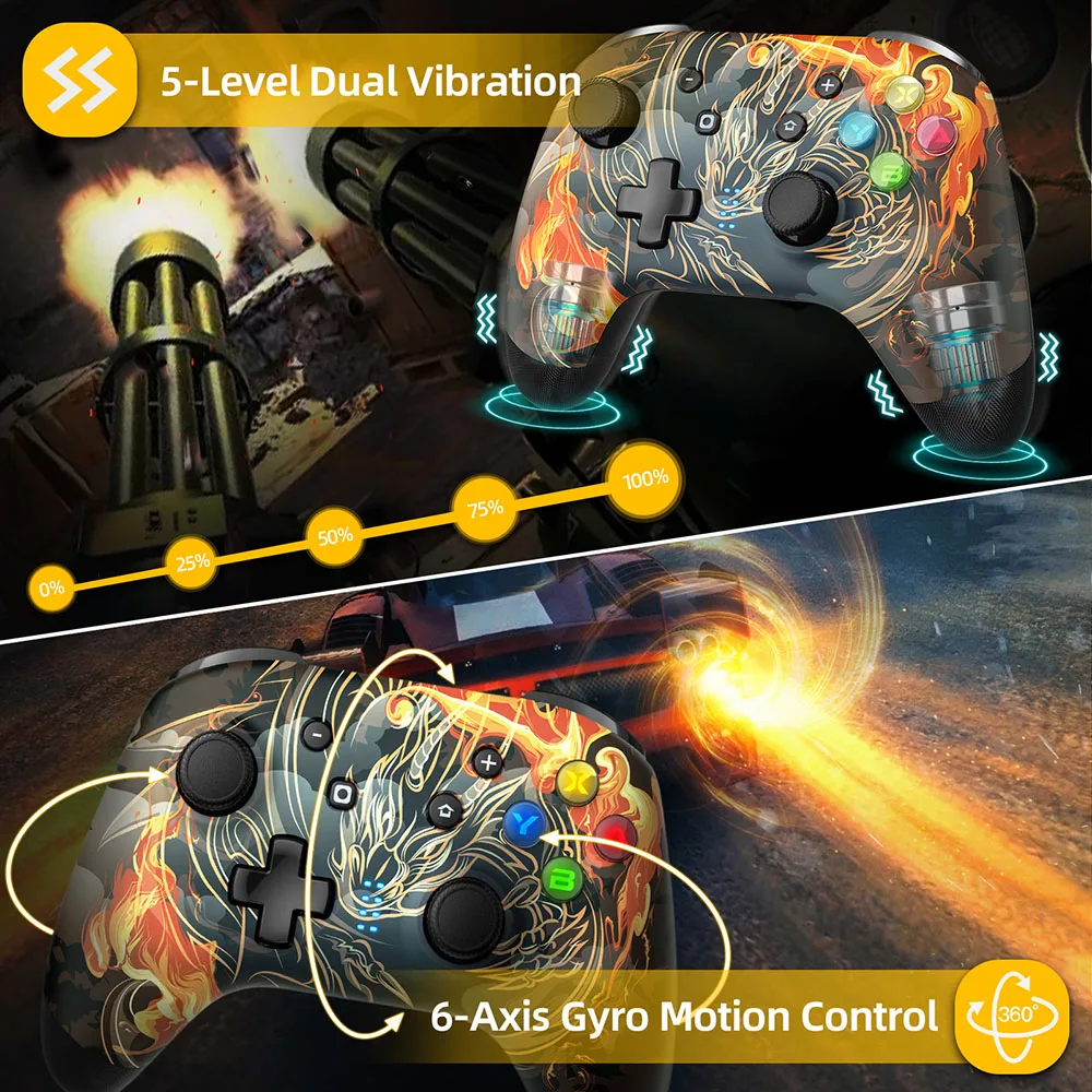 Беспроводной геймпад EasySMX 9124 Bluetooth-контроллер Dragon совместимый с Nintendo