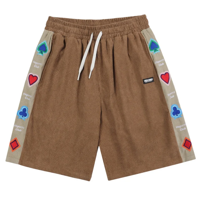 

Summer Cotton Men Shorts 2022 New Heart Bow-knot Print Comfortable Men's Short Pants Loose Casual Button Women Shorts Male Cloth