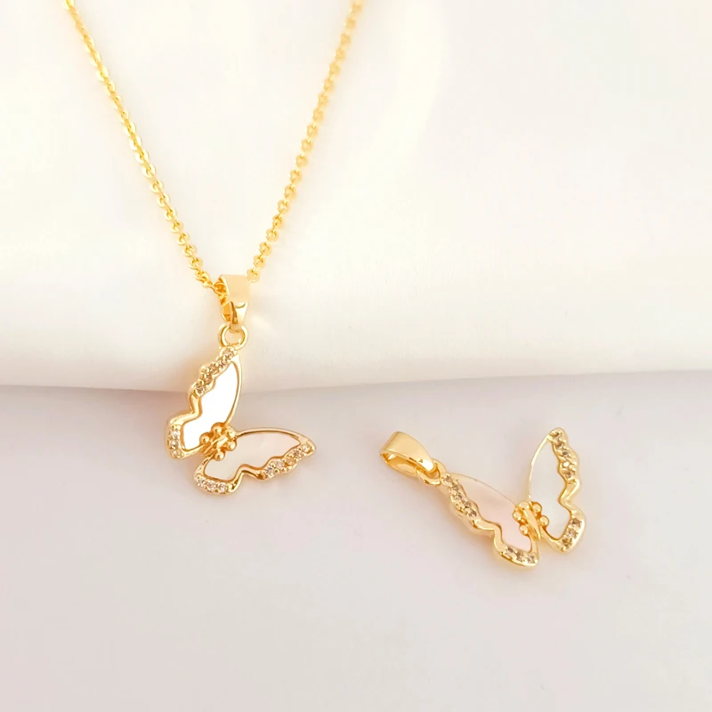 

1 шт., Медный кулон в виде бабочки, 14 к