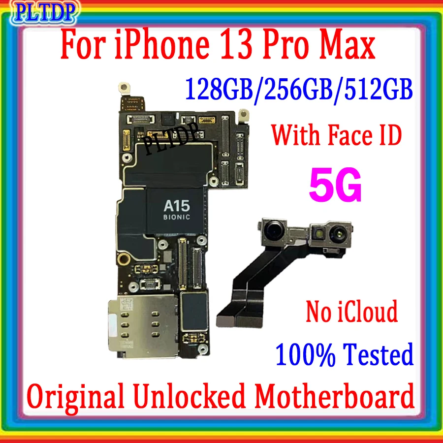 Testato al 100% buon funzionamento per la scheda madre iPhone 13 Pro max 128GB 256GB 512GB scheda logica sbloccata originale icloud gratuito