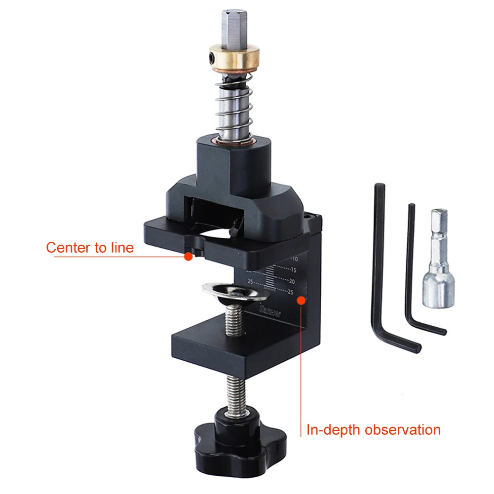 35mm Doweling Jig Woodworking Pocket Hole Door Hinge Opener Wood Punch Drilling Guide Locator |