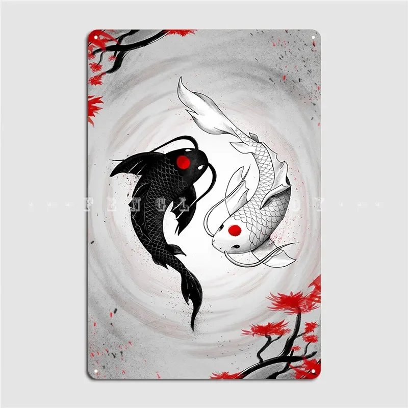 Японский котик рыба зрение металлический знак кинотеатр гараж домашние таблички