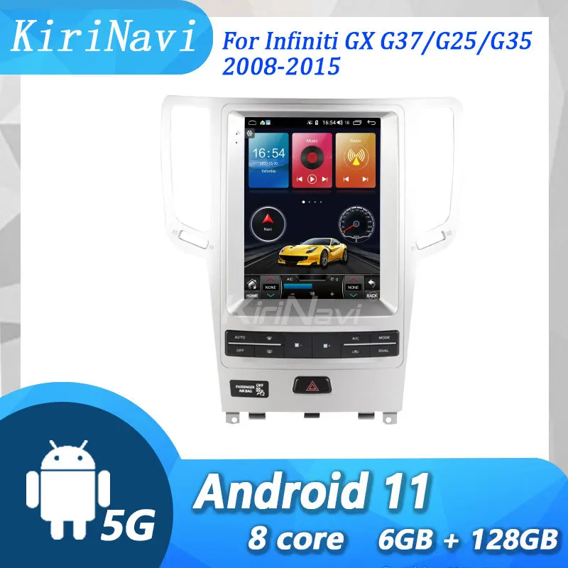 

KiriNavi 12.1" Vertical Screen For Infiniti GX G37 G25 G35 2008-2015 Android 11 Car Radio Car DVD Player GPS Navigation 4G DSP