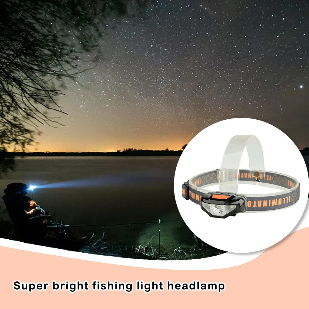 

Mini Bright Headlight 3 Modes Led Flashlight AA Battery Torch Camping