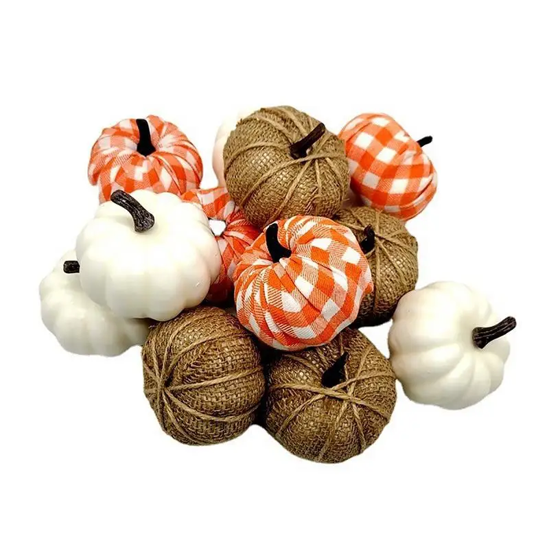 

Assorted Fake Pumpkins Decor Faux Harvest Pumpkins Decor Artificial Harvest Pumpkins Decor Thanksgiving Pumpkin Hang Ornament