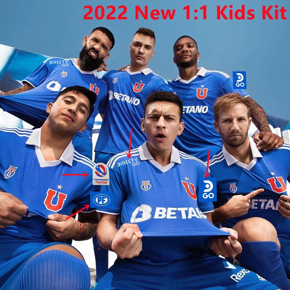 

New Kids Kit 22 23 University de Chile Soccer Jersey 2022 2023 MARCELO Home Away Camiseta Aldult Child Football Shirts