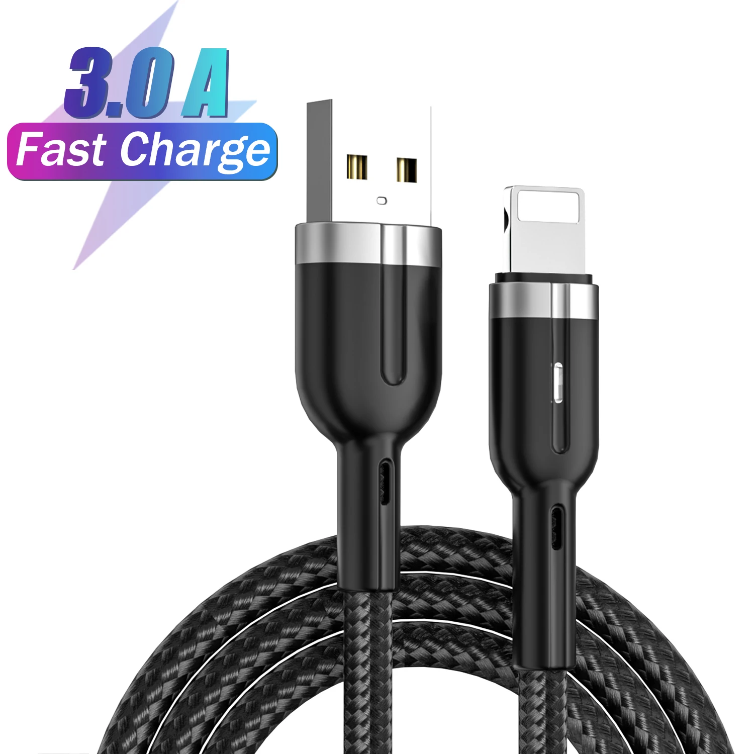 

USB Cable For iPhone 13 12 11 Pro Max Xs Xr X 8 7 6 plus 6s LED Lighting Fast Charge Charger Data Phone Cable For iPad Wire Cord