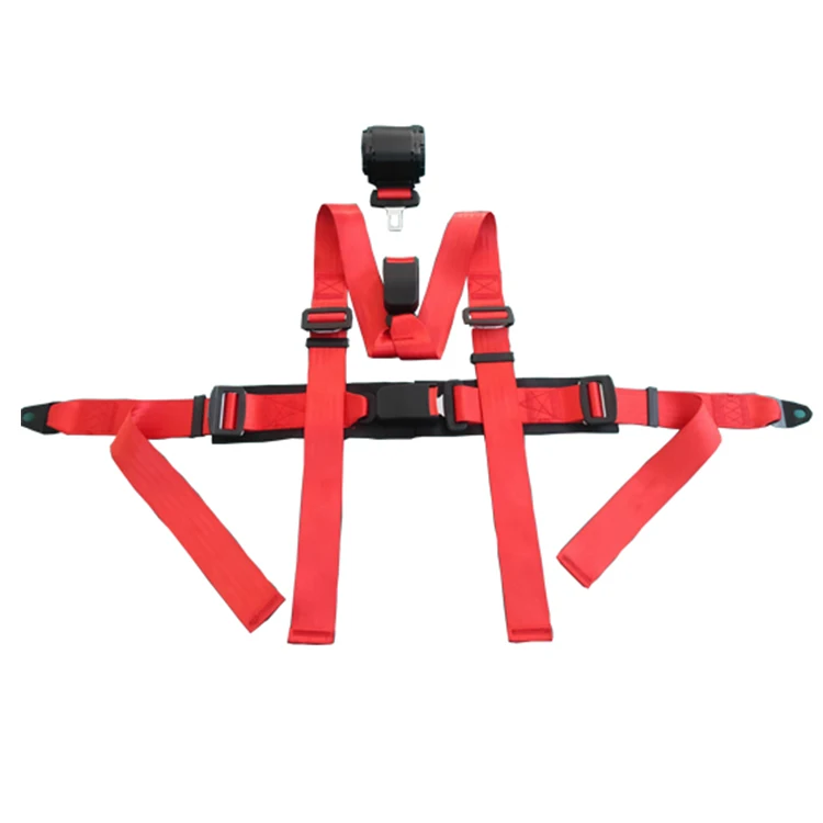 

3 Point Racing Safety Harness Seatbelt with Retractor Straps for Racing Seat Red