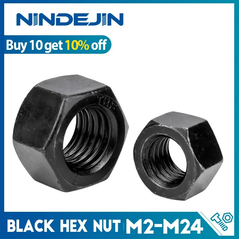 

Черные шестигранные гайки NINDEJIN из углеродистой стали М2-М27