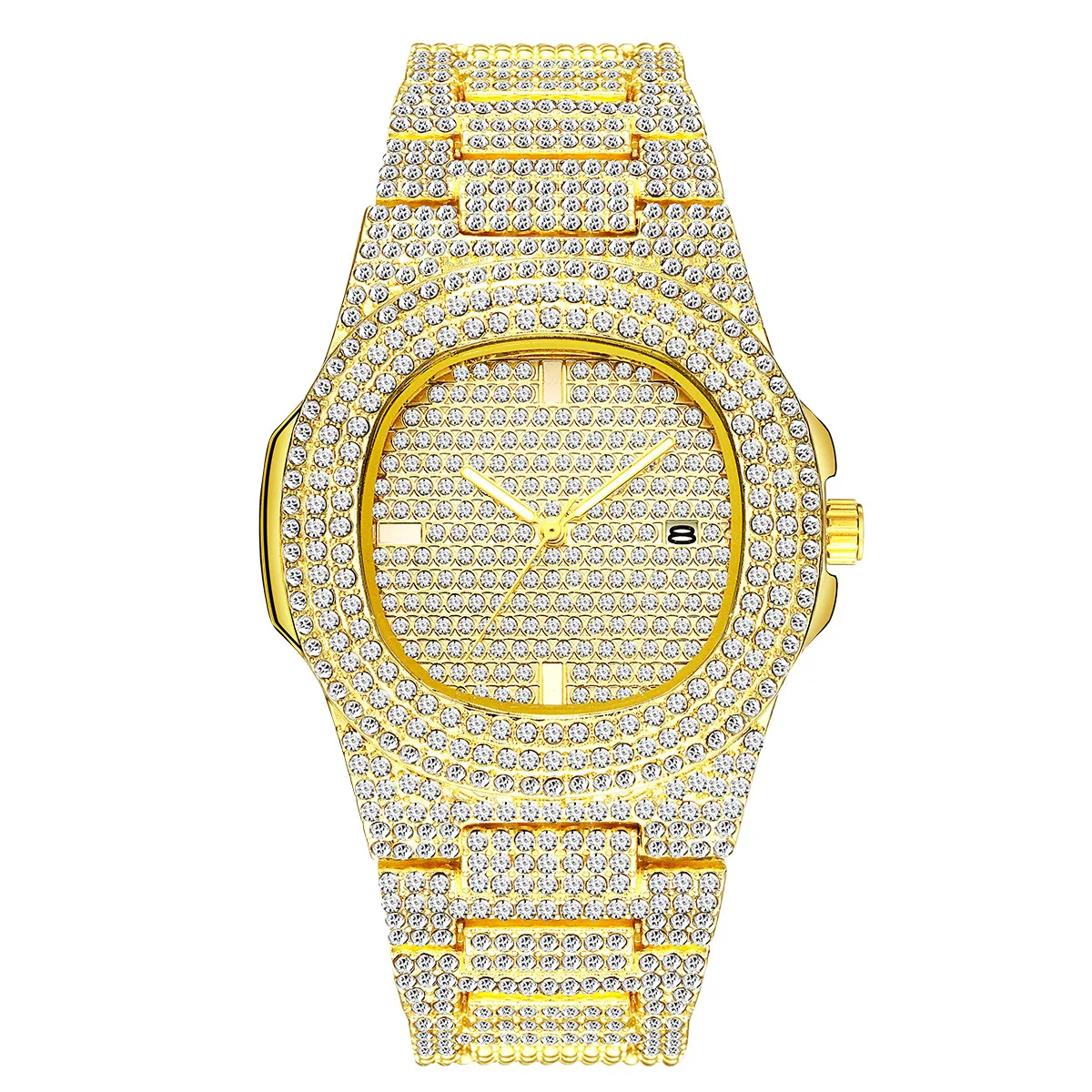 Enlarge Quartz Steel Band Watch Luxury Diamond-studded Gypsophila Men And Women Couple Watch Luxury Design Versatile Watches For Women