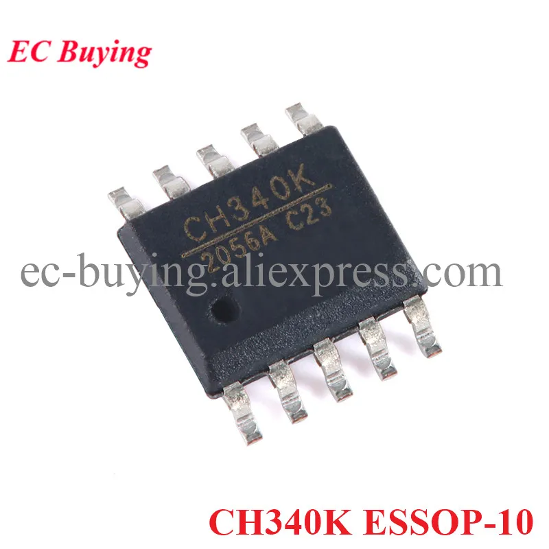 CH340 CH340K ESSOP-10 ESSOP10 USB для последовательного порта чип IC КОНТРОЛЛЕРА новый оригинальный