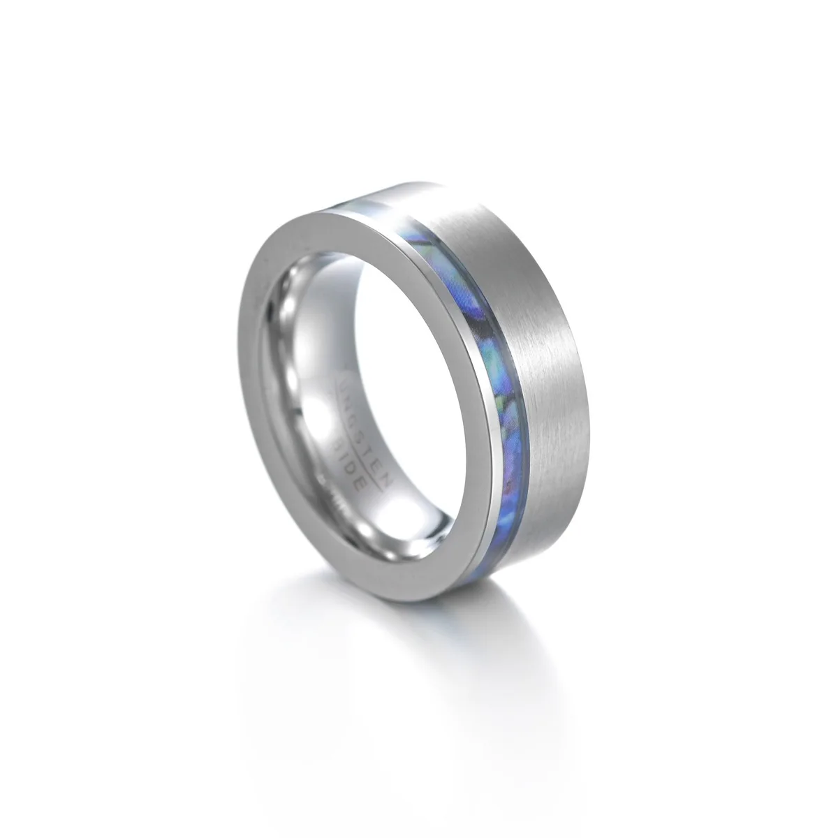 

Simple Abalone Shell Tungsten Frosted Steel Ring Minimalist Light Luxury Ring Valentine's Day Gift Ring