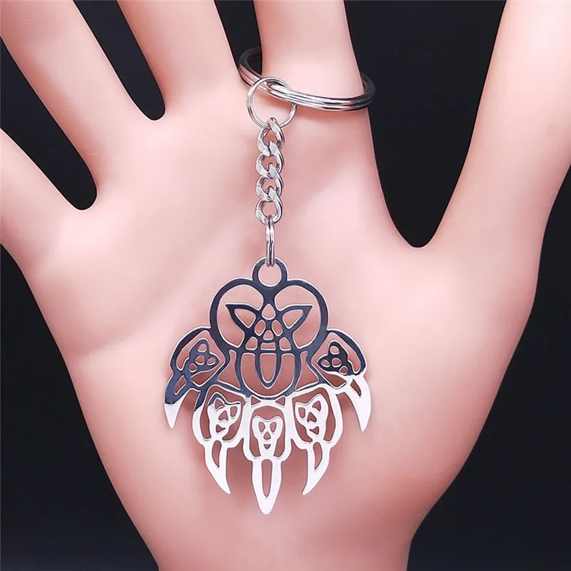 Брелок для ключей из нержавеющей стали серебристого цвета