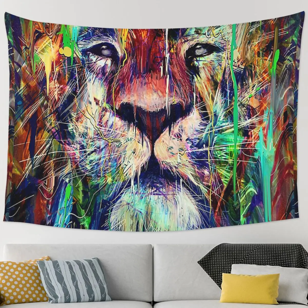 

Львиный гобелен настенные подвесные эстетические гобелены для домашнего декора для гостиной спальни