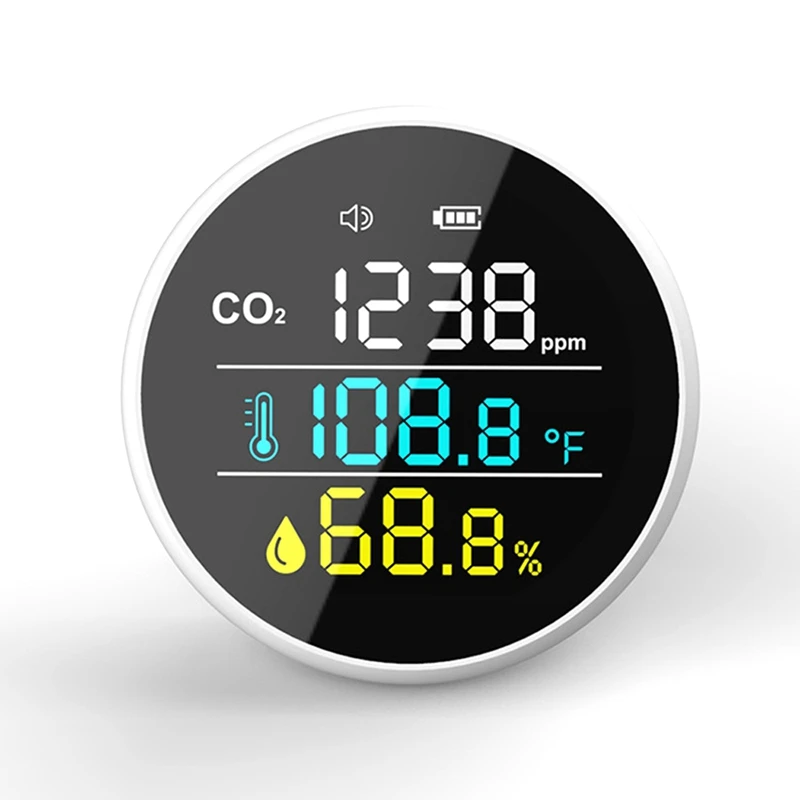 

DM1305 Air Quality Detector 400-5000Ppm Detection Scope Smart CO2 Temperature Humidity Detector Air Quality Monitor
