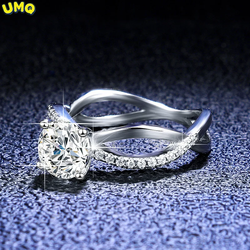 

Женское Обручальное кольцо из серебра 925 пробы с муассанитом