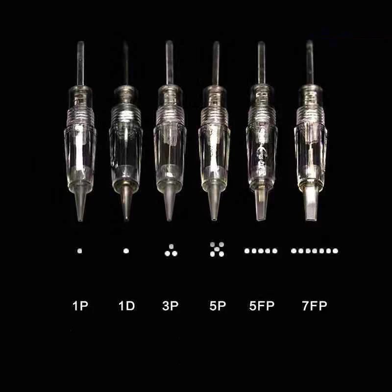 

5/10pcs Screw Tattoo Cartridge Needles 1D 1R 2R 3R 3F 5R 5F 7R 7F for Permanent Makeup Eyebrow Tattoo Machine PMU Supply