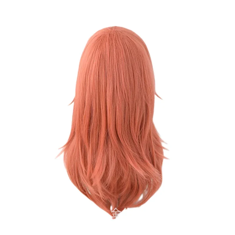 Ангел Дьявол Бензопила Человек Косплей Парик Рождество Темно-Оранжевый Цвет