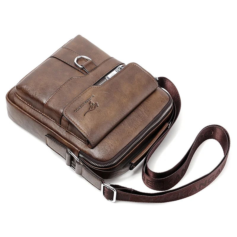 Luxury Brand Men Sling Bag Leather Side Shoulder Bag For Men Husband Gift Business Messenger Crossbody Bag Male Handbag