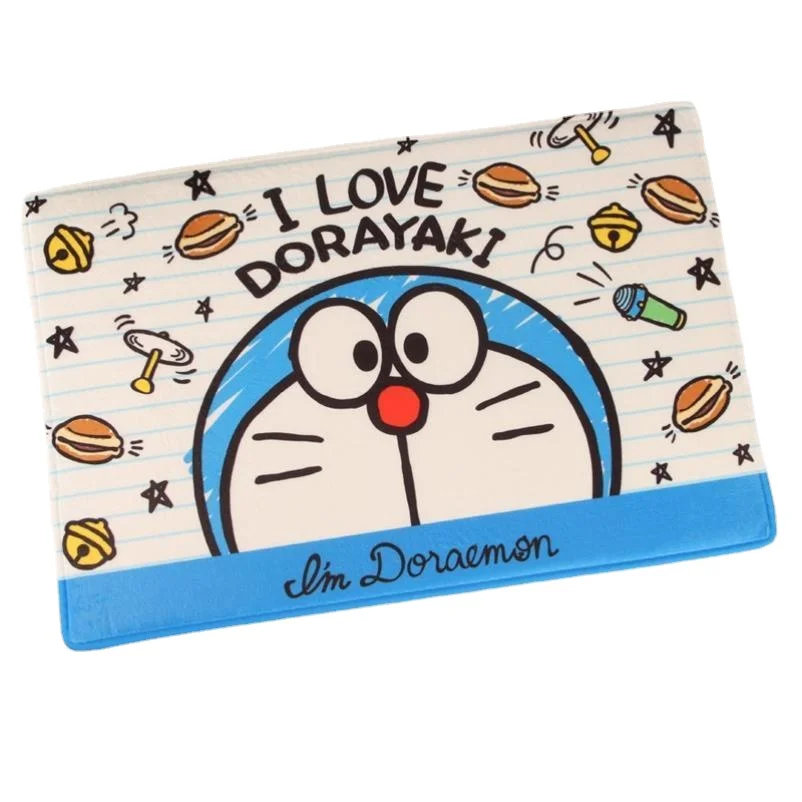

Bandai Pokonyan Carpet Square Doraemon Floor Mat Bathroom Absorbent More than a Dream Non-Slip Mat Female Blue Fat Man Foot Mat