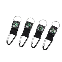 3 in 1 multi function compass thermometer metal carabiner key chain camping survival tool climbing hiking outdoor gadget