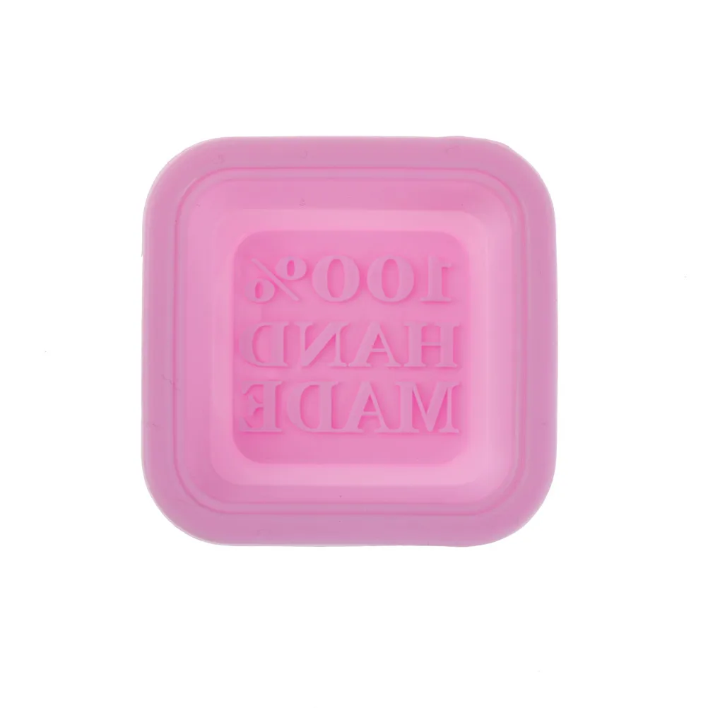 

1pc Silicone Mold Cute Craft Art Square Silicone Oven Handmade Pink Soap Molds Diy Soap Mold Kitchen Baking Biscuit Cookies Mold