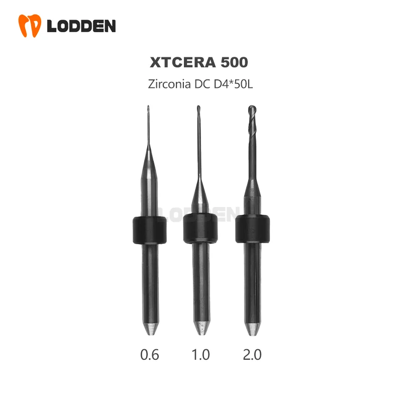 Фото LODDEN Xtcera 500/500plus фрезерные боры для циркониевого покрытия из ПММА фрезы диаметром сверла стоматологические лабораторные фрезерные боры №2