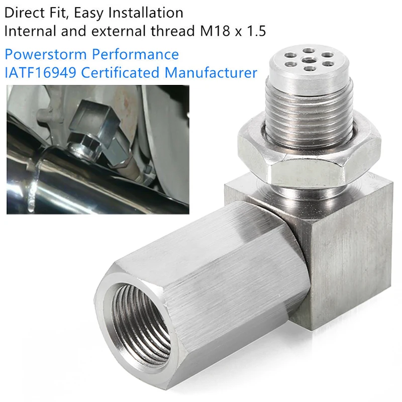 

1set M18 X 1.5 O2 Oxygen Sensor Extender Extension Catalytic Converter Spacer Kit CEL Eliminator Accessories Reduce Toxic Gas