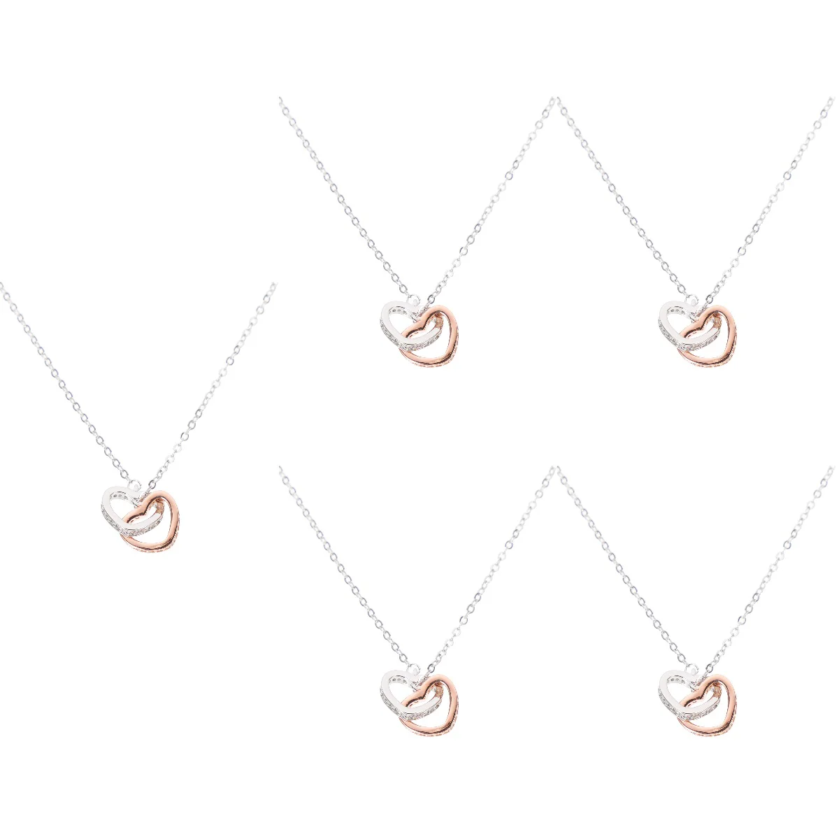 

Ожерелье с кулоном в виде сердца, романтическое ожерелье на День святого Валентина, Ювелирное Украшение на годовщину, 5 шт.