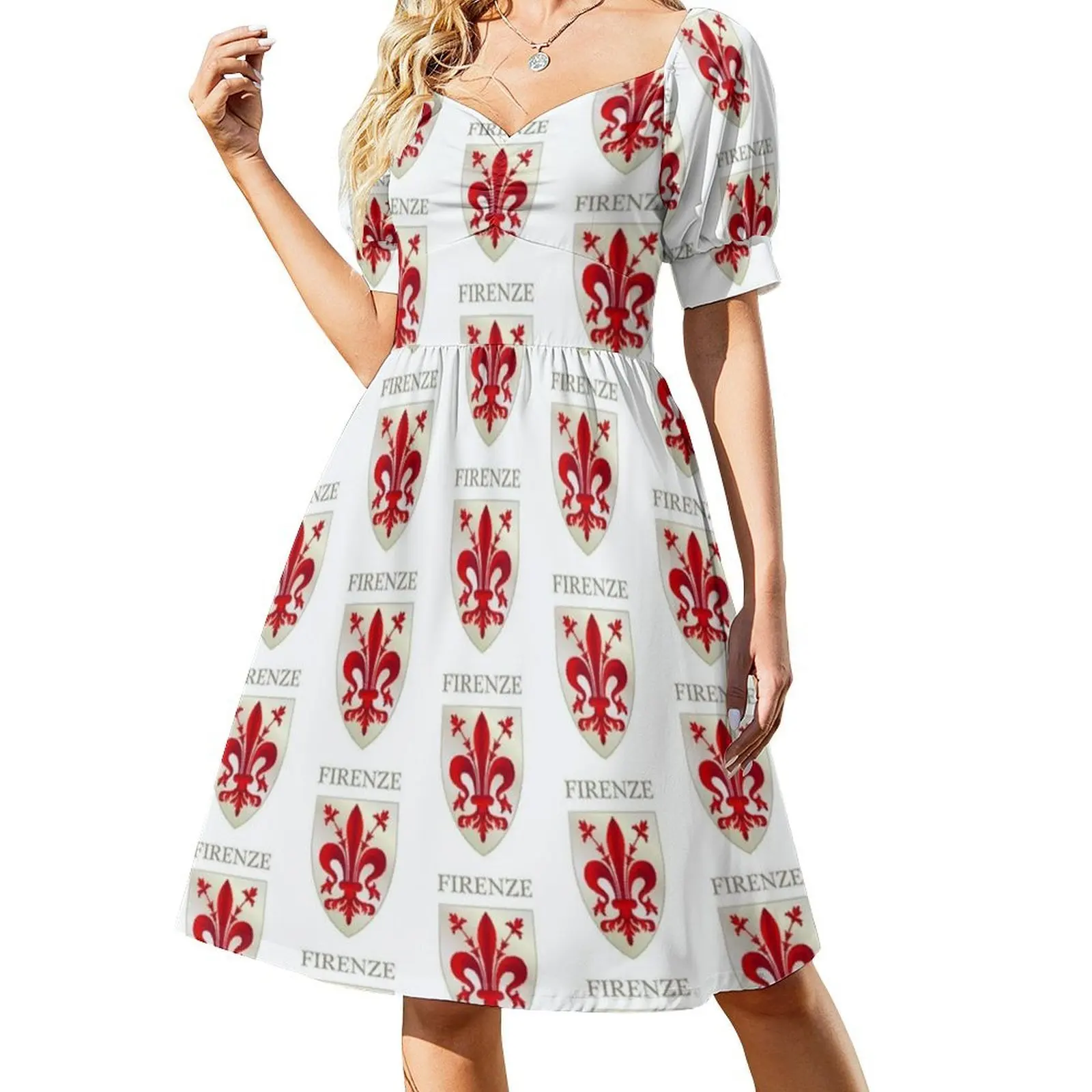 Фото Florence Red G Leit Shield Boho Chic Dress Элегантное модное пляжное платье для свадебной вечеринки Firenze Italy Red G Leit Toscana Coat Woman №2