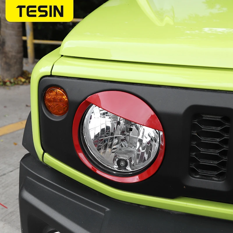 Наружная наклейка TESIN для Suzuki Jimny декоративная крышка передней фары автомобиля