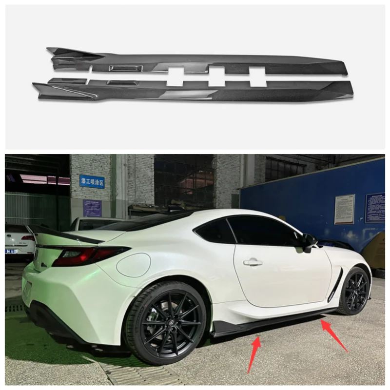 

Для Toyota GR86 ZN8 2022 2023 + комплект заднего бампера из углеродного волокна для автомобиля, боковая юбка, разветвители для губ, защитный чехол