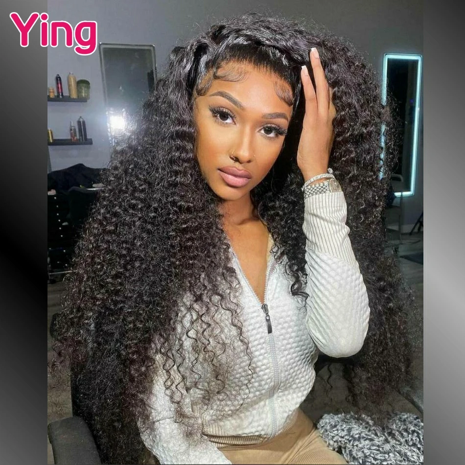 Вьющиеся волны Коричневые кофейные цвета Готовые Go 13x6 Прозрачные парики фронта